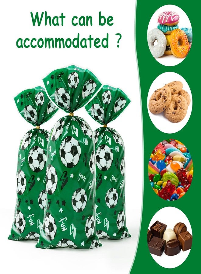 AircooL Soccer Ball Treat Bags, 120 Cellophane Bags with Twist Ties for Kids Birthday Party Favor Supplies - Image 3